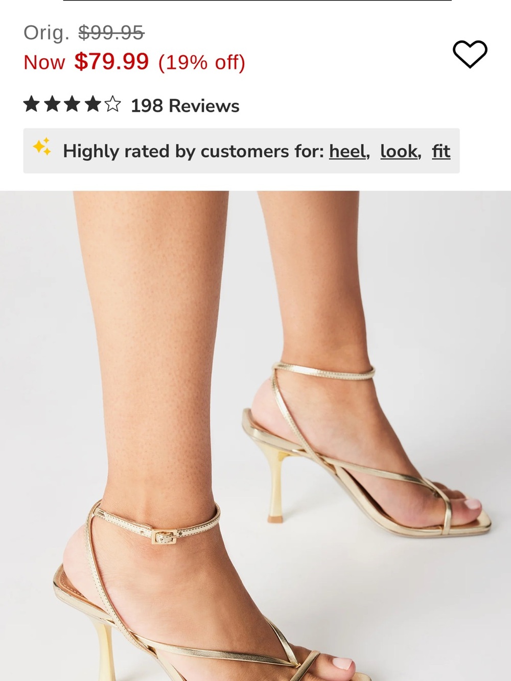 Steve Madden Gold Strappy Ankle‑Strap Stiletto Heels